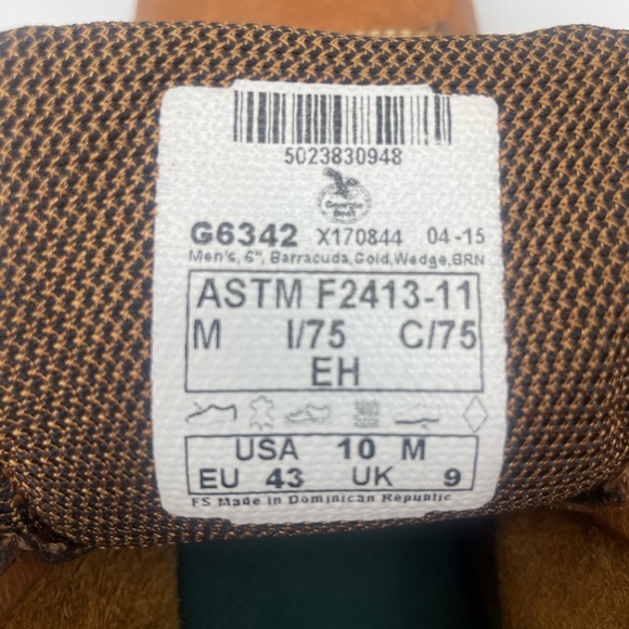 Georgia Boot Wedge Steel Toe Work Boot. Size 10 - Picture 9 of 9